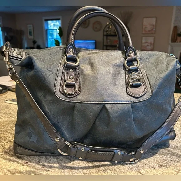 Coach Blue/Grey Bag - Picture 3 of 6